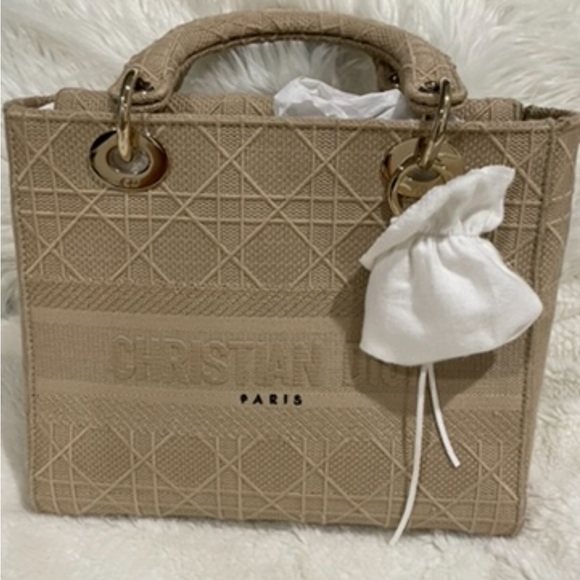 Dior Tan Satchel with Cannage Quilted Pattern - Picture 1 of 3